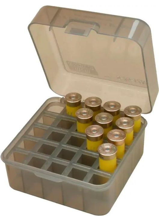 Коробка Dual Gauge Shotshell Case універсальна на 25 патронів 12/16/20 кал. Колір – димчастий MTM (316436792)