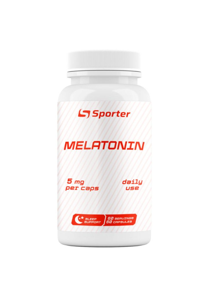 MELATONIN 5 МГ 60 caps речовина для покращення сну Sporter (288139910)