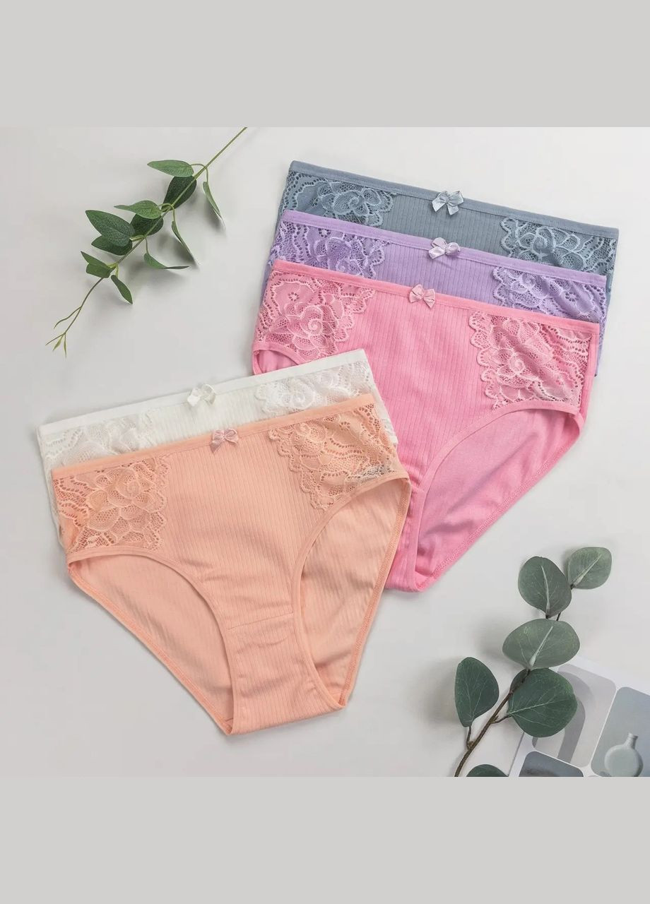 Трусики батал женские набром из 5 шт, микс Nicoletta (304640176)