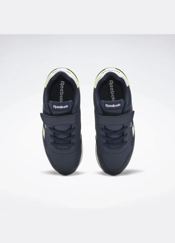Синие всесезон кроссовки royal classic jogger 3 vector navy cloud white solar acid yellow Reebok