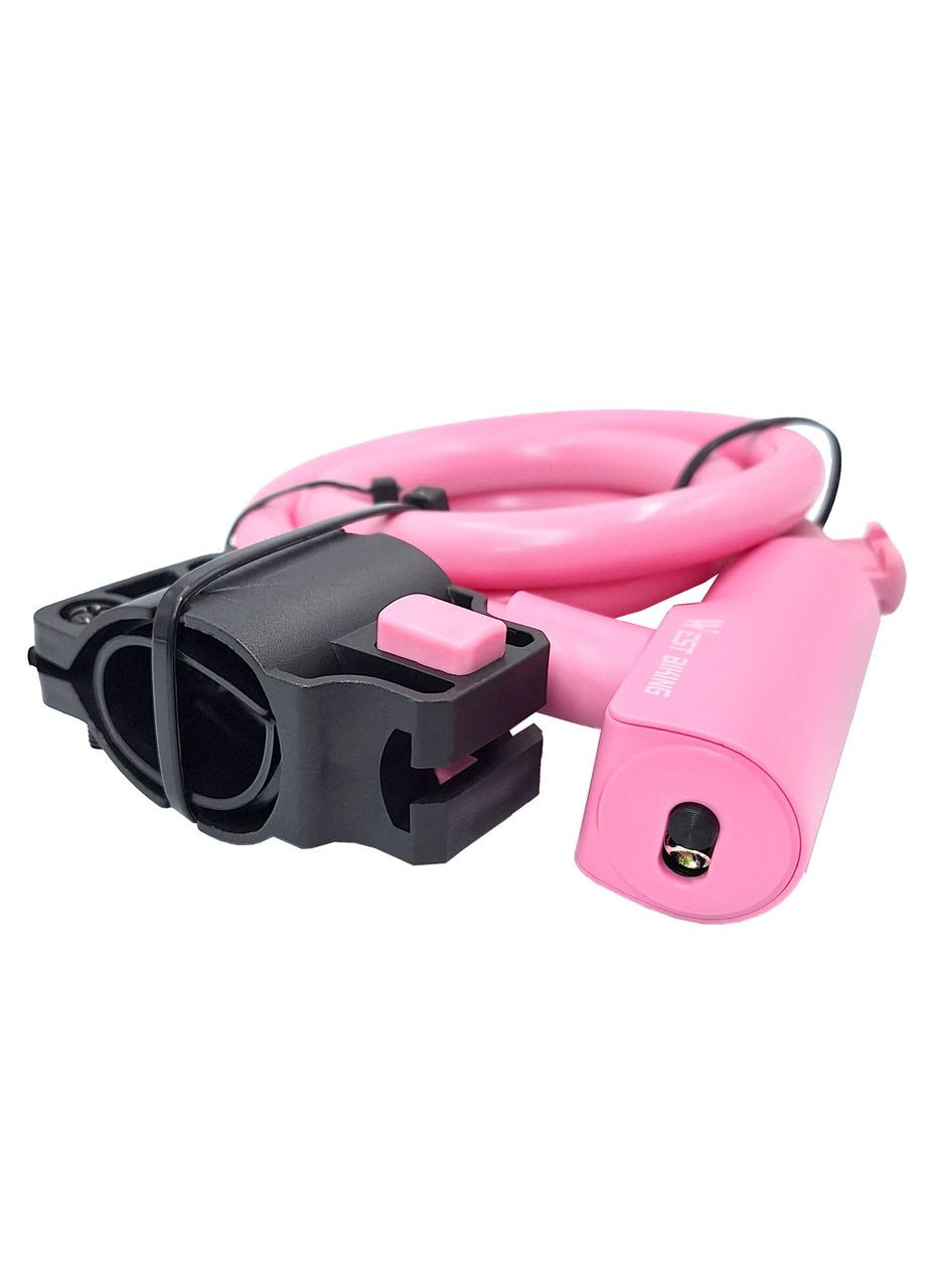 Велосипедный замок YP0705102 12 x 1150 мм тросовый под ключ розовый (G0001858) West Biking (355802914)