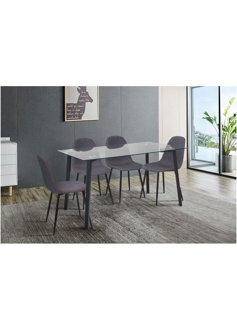 Обідній стіл Betty загартоване скло 1400x800x750 мм Мікс Меблі 855362-02 855362 Мікс меблі (355468192)