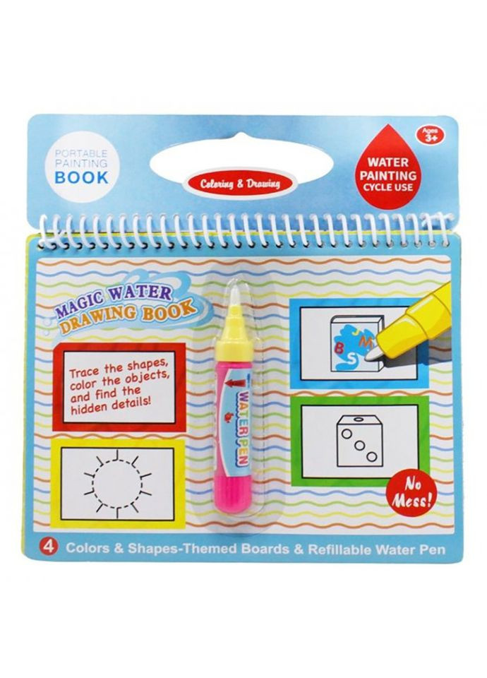 Книга для рисования водой LT39 на пружине, картинки 4шт, маркер Вид 6 Bambi (363205247)