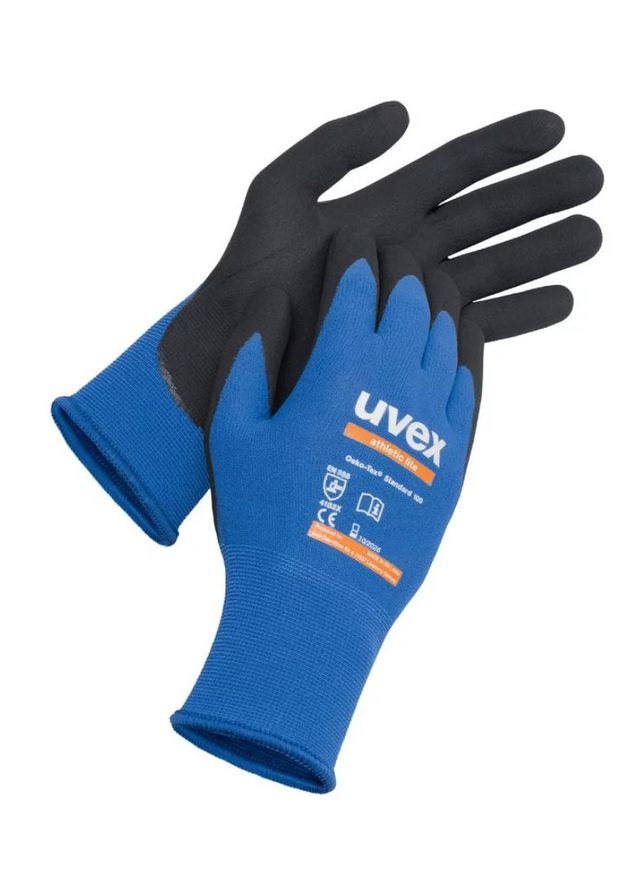 Захисні рукавиці athletic lite HK (L/) з нітриловим покриттям (41010) Uvex (289133103)