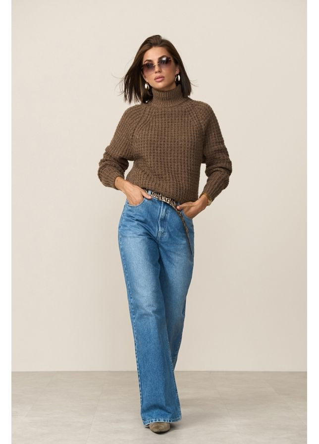 Коричневий демісезонний светр 2878 Bellise