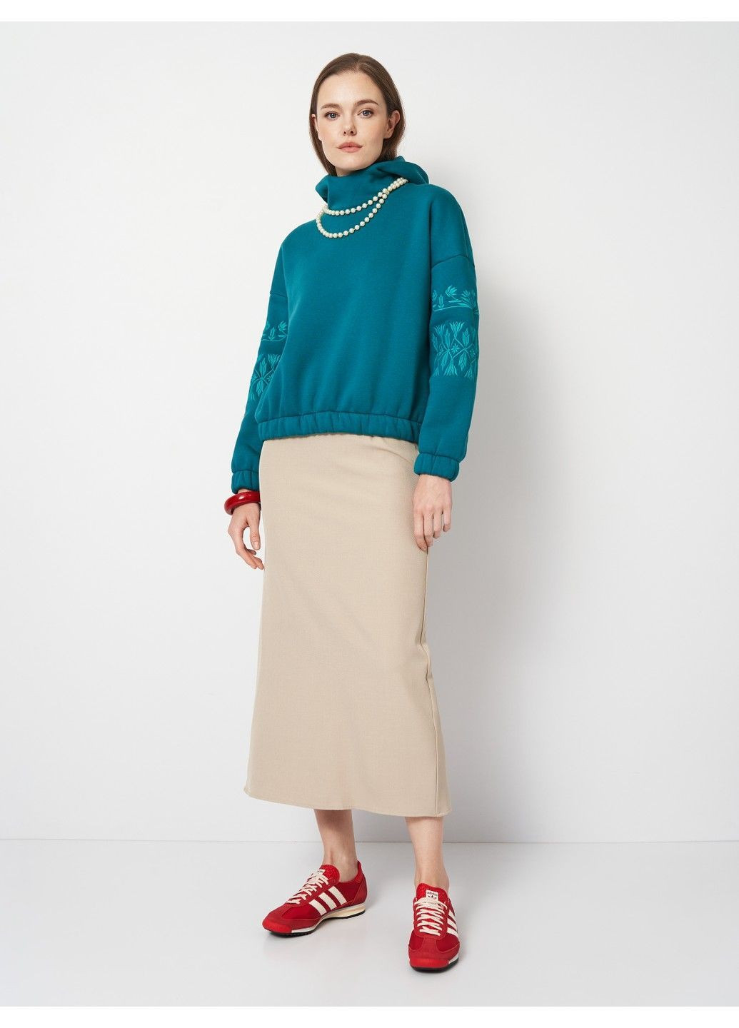 Зелений худі поділля аквамарин Lesia (362971211)