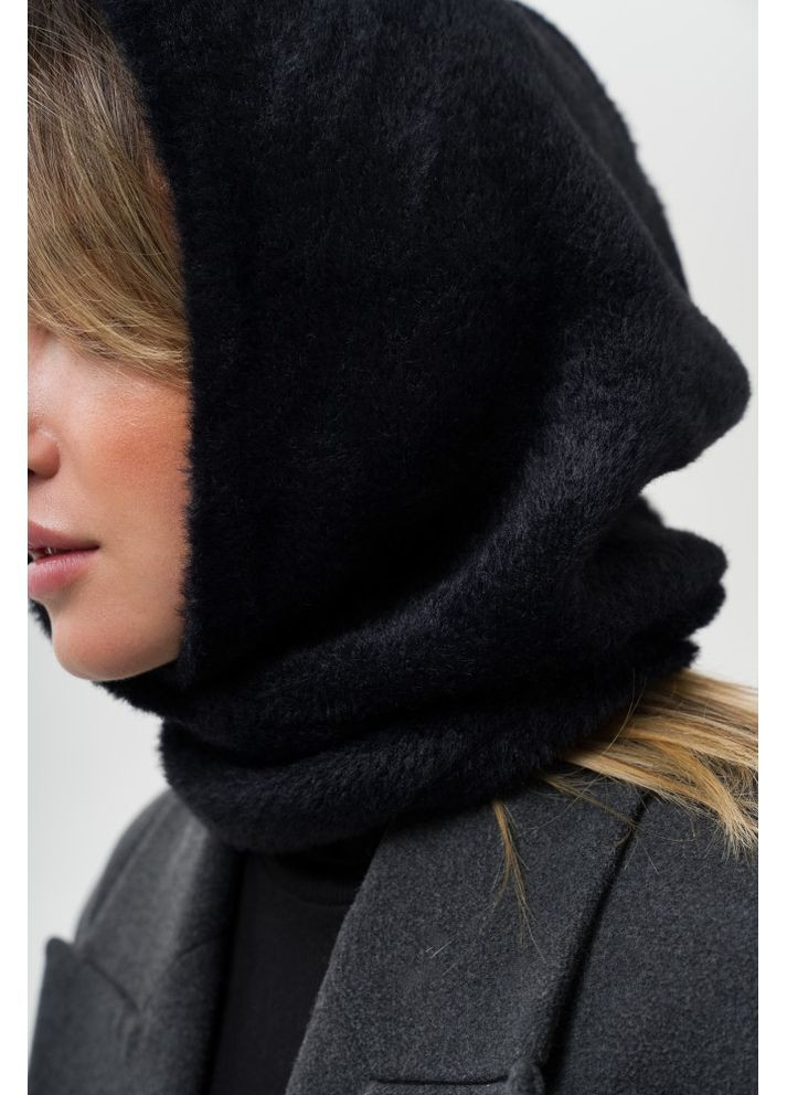 Жіночий вовняний капор Meteora Black Without (365065996)