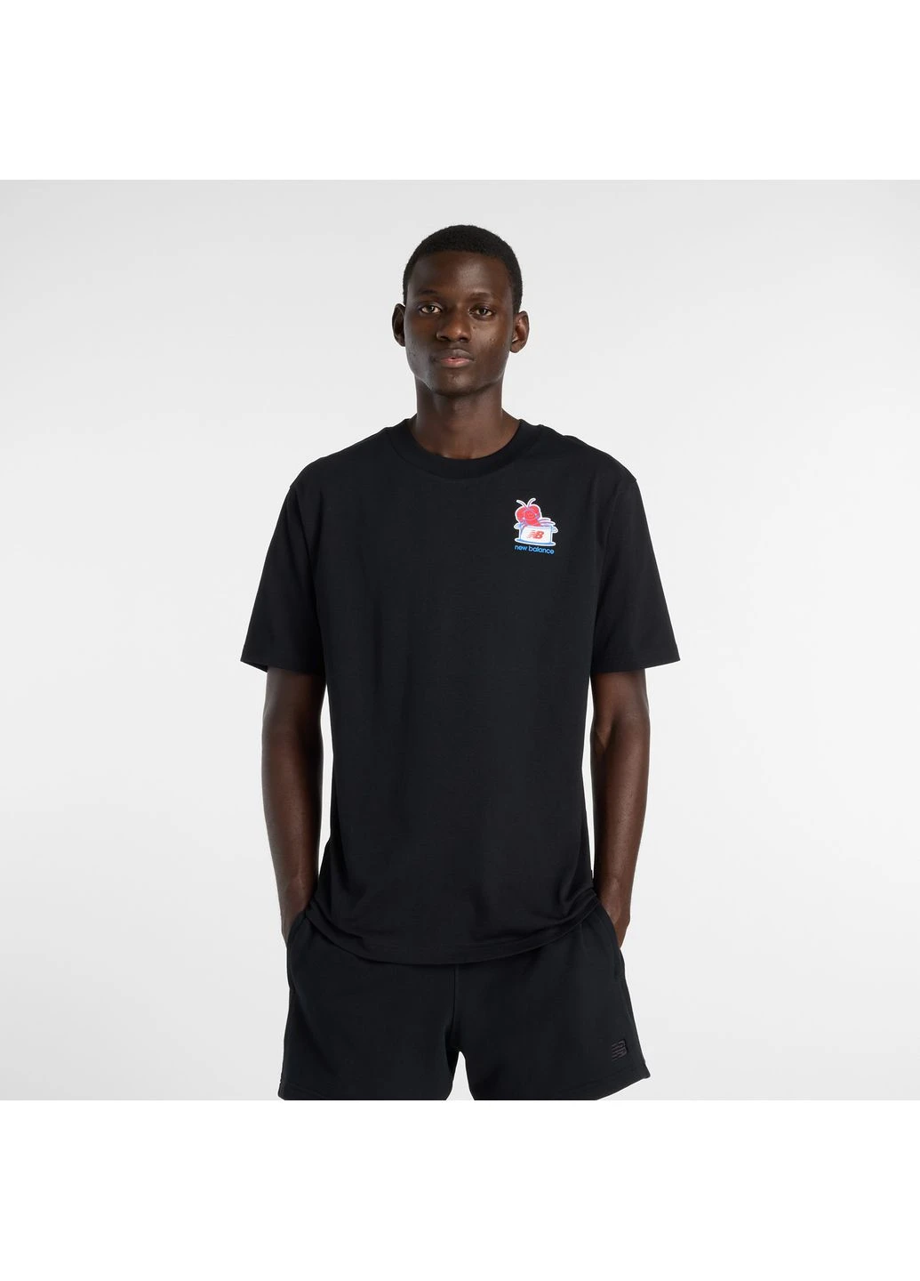 Чорна чоловіча чорна футболка lobster roll 52 (xl) (mt61y1f6bk) New Balance MT61Y1F6