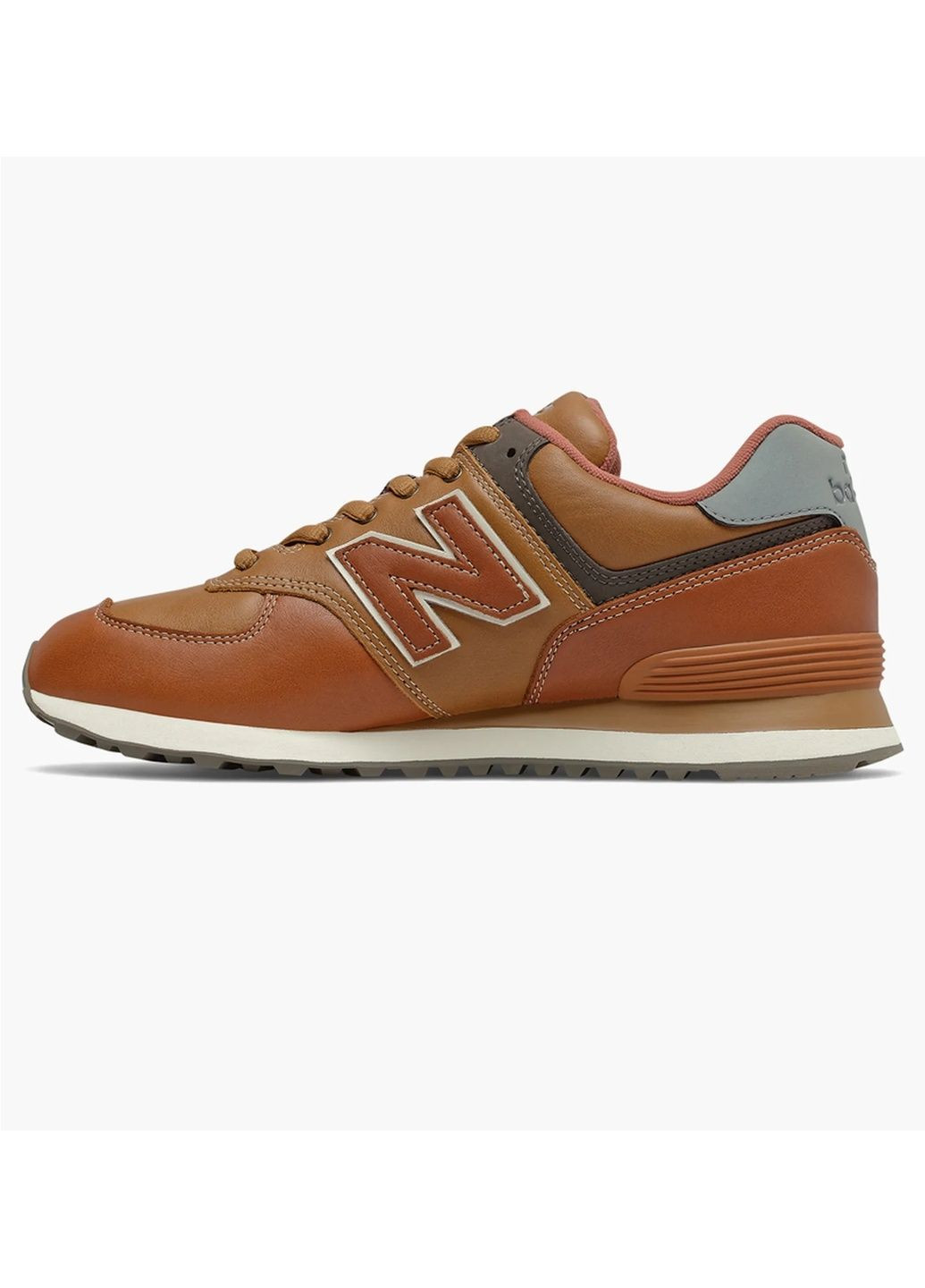 Коричневые кроссовки мужские 574 leather brown ml574oma New Balance