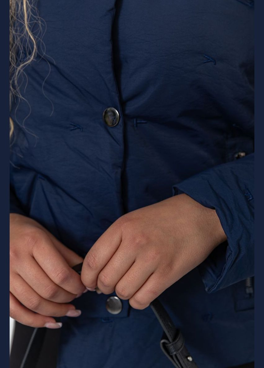 Синя демісезонна куртка жіноча укорочена демісезонна, колір синій, Ager