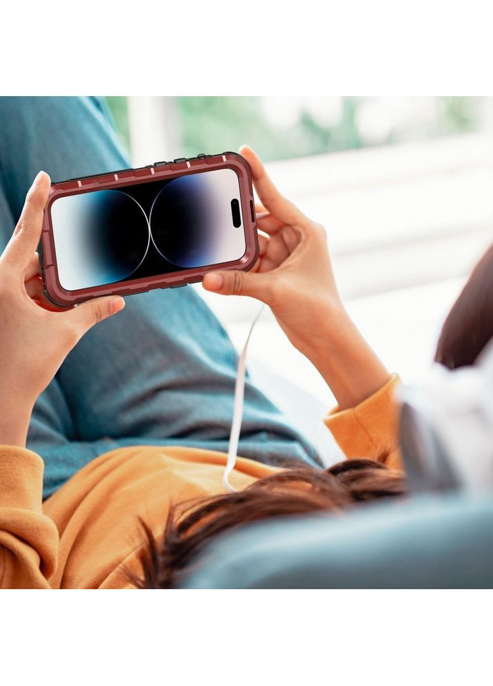 Защитный чехол M красный + черный для iPhone 14 ShellBox (352507042)