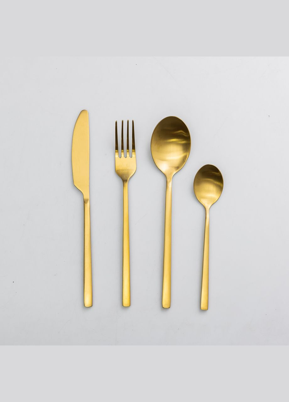 Набор столовых приборов на 6 персон 24 предмета столовый набор приборов Золотистый HP-20-25 Yiwu (324305041)