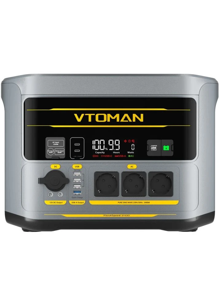 Зарядная станция FlashSpeed 2400 (1408 Вт/ч) 2400W AC,MPPT,UPS,LiFePo4 Vtoman (402468001)