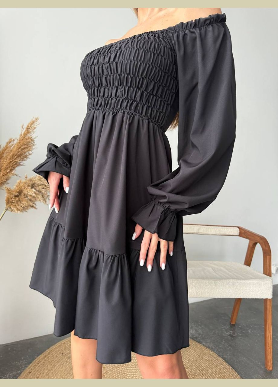 Чорна кежуал жіноча сукня софт No Brand