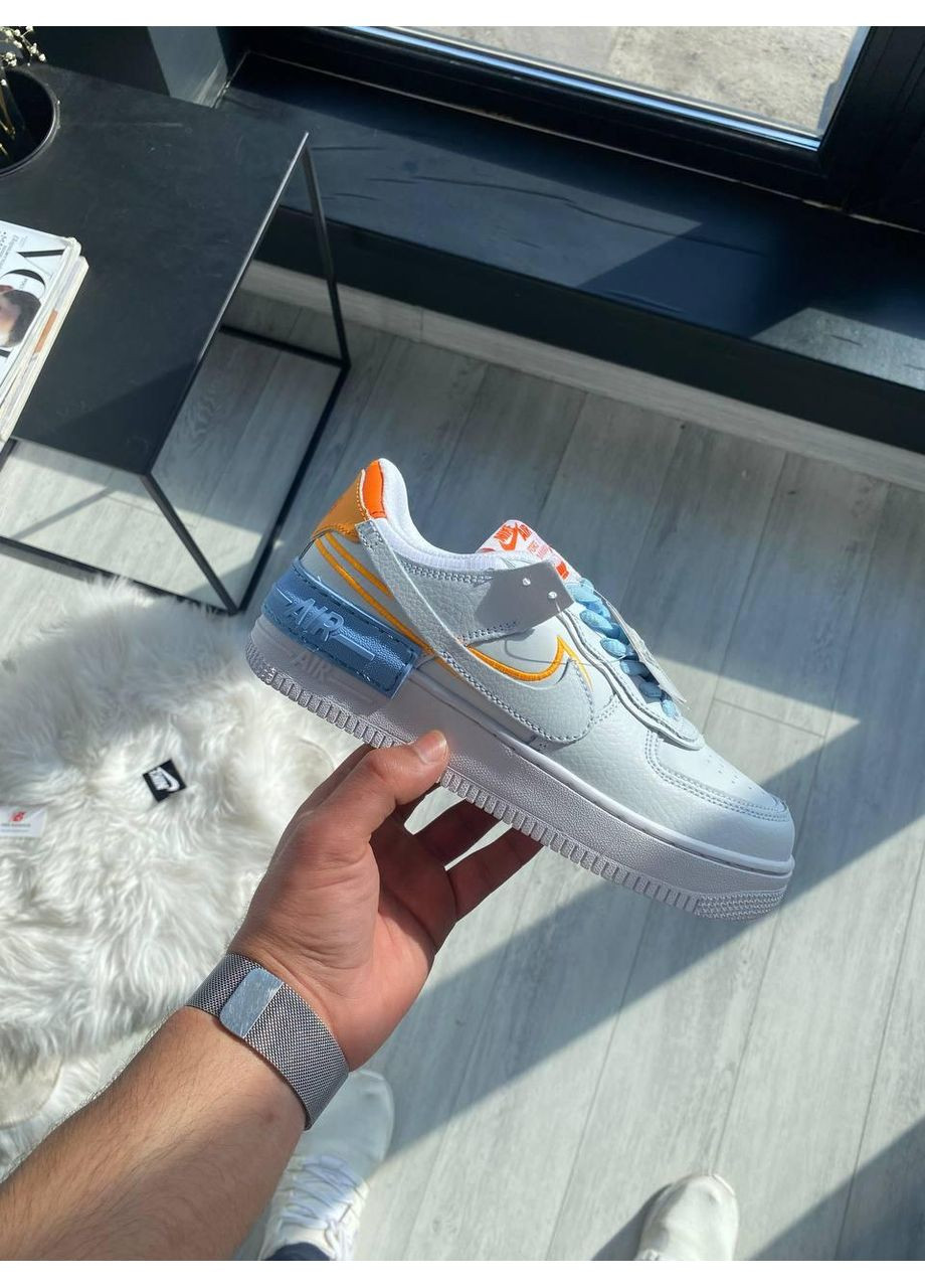 Белые демисезонные кроссовки мужские nike air force 1 shadow be kind найк аир форс 1 премиум No Brand