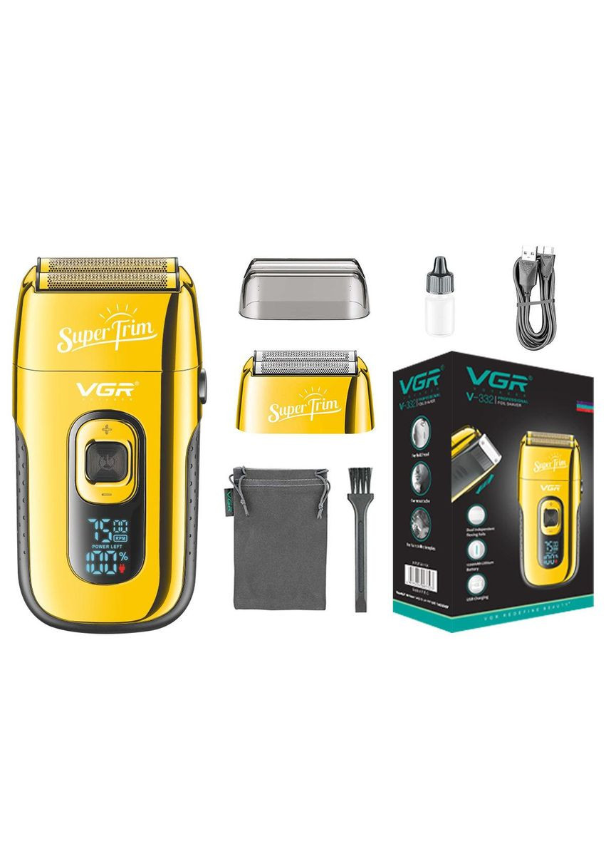 Електробритва акумуляторна VGR V-332 Shaver з висувним тримером портативна - Догляд за тілом No Brand (342369260)