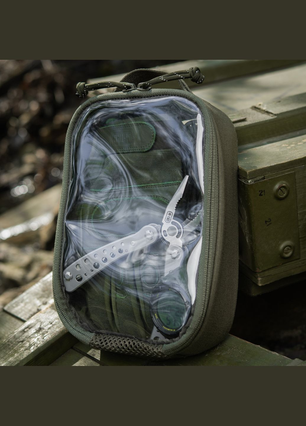 Органайзер утилітарний прозорий Elite Small (22х14 см) Ranger Green M-TAC (303261652)