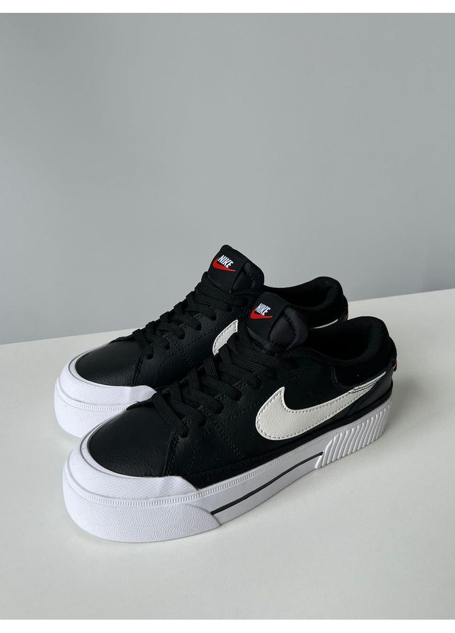 Чорні Осінні кросівки чоловічі nike court legacy lift black найк коурт легасі No Brand