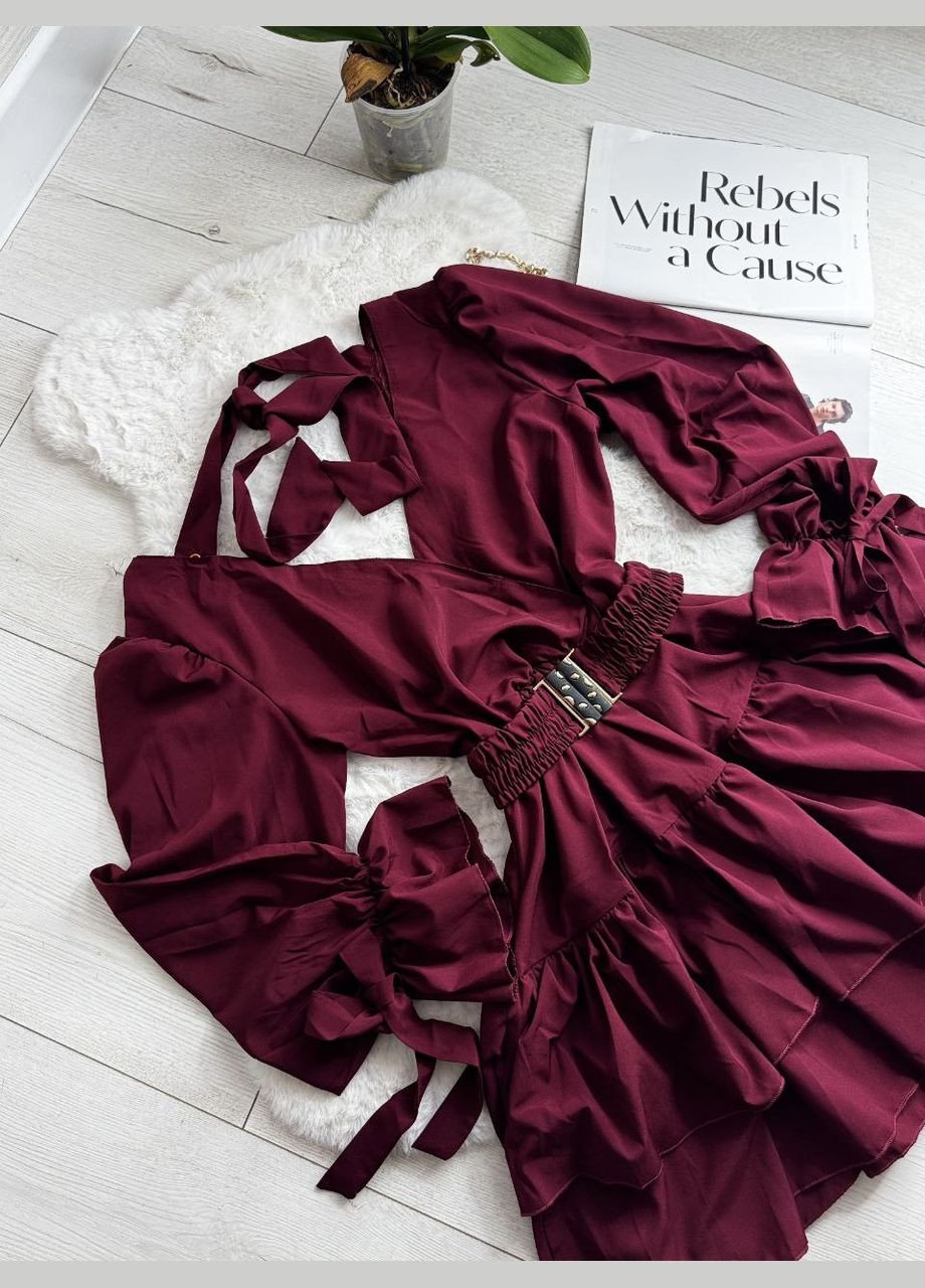 Бордова святковий сукня No Brand