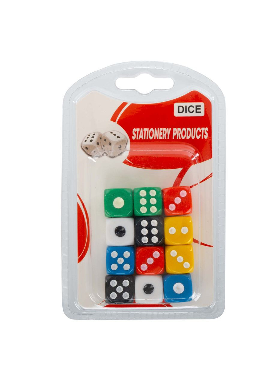 Кости игральные кубики для настольных игр Dice 12 штук SP-Sport1412-1 (пластик, р-р 1,4x1,4см) SP-Sport (361434695)
