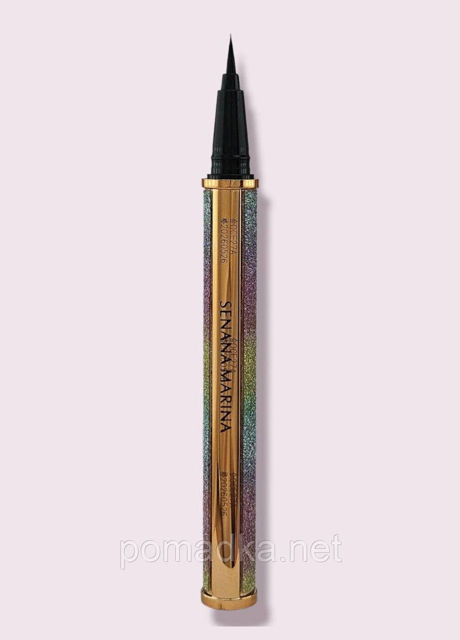 Чорний лайнер для очей підводка-фломастер Marina Eyeliner Shine Starry Sky Persistent, 0.8 ml Senana (301039044)