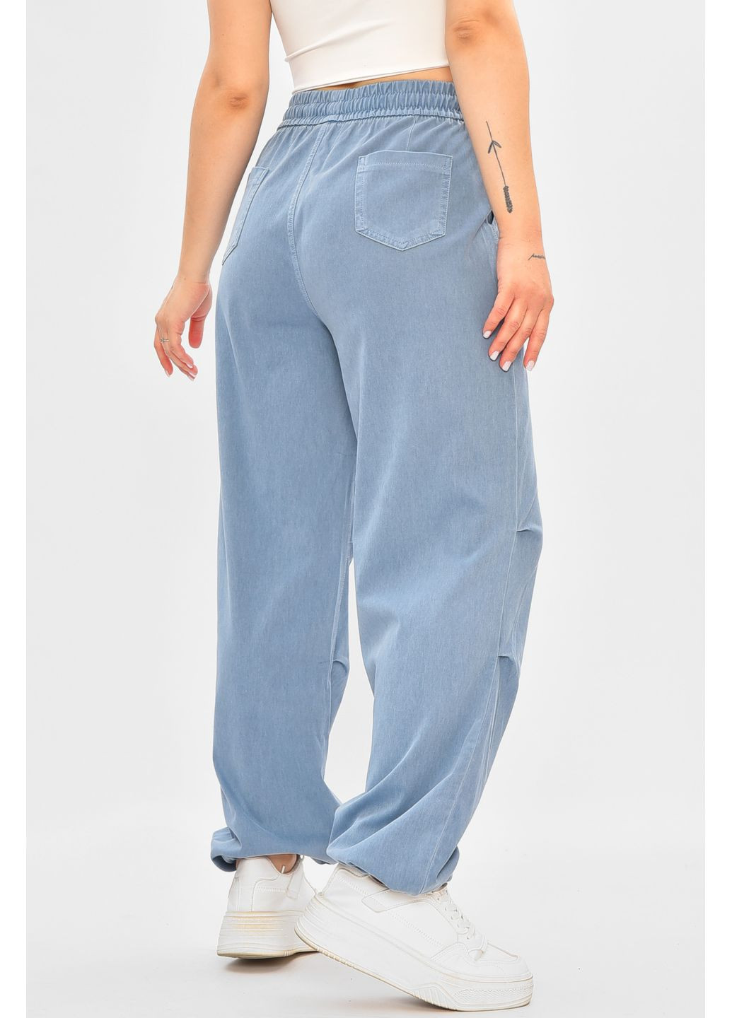 Штани жіночі напівбатальні синього кольору Let's Shop (353966419)