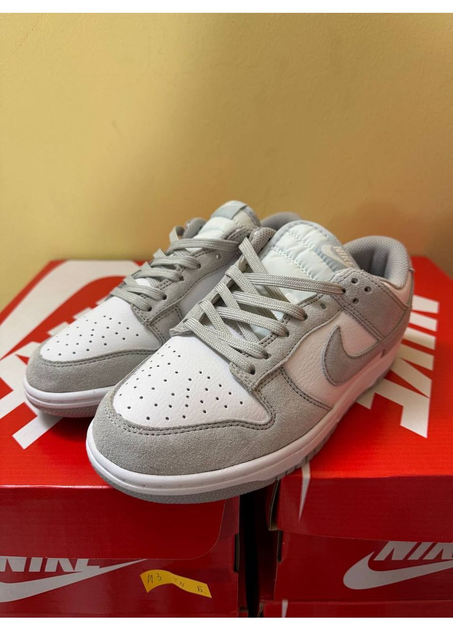 Серые демисезонные кроссовки мужские nike sb dunk low grey white найк сб данк No Brand