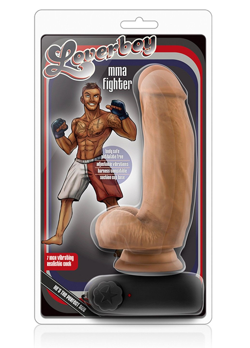 Вибратор LOVERBOY MMA FIGHTER 7INCH COCK MOCHA Blush (288538054)