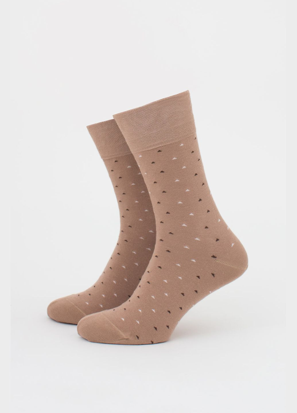 Коричневі шкарпетки чоловічі Giulia горошок (302297622)