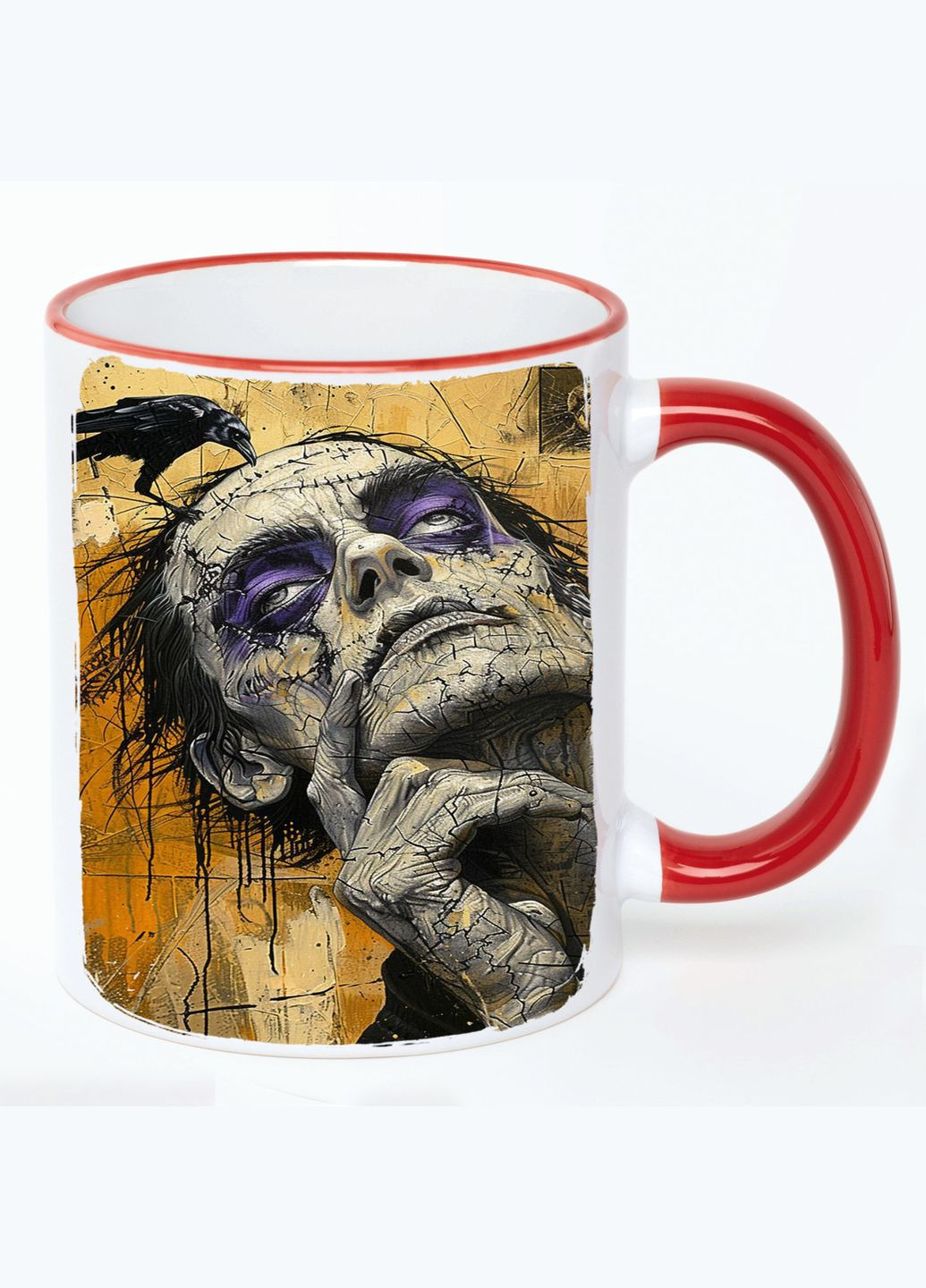 Чашка Арт #0050 (кружка, кружка) Белая с Красной ручкой 330 мл No Brand (322713322)