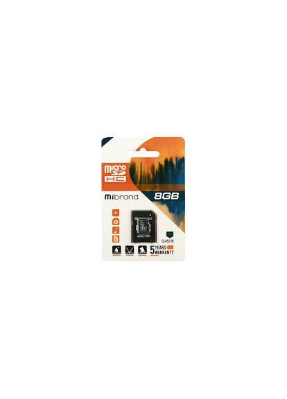Карта памяти micro SDHC 8Gb class 10 SD adaptor Wibrand (300795250)
