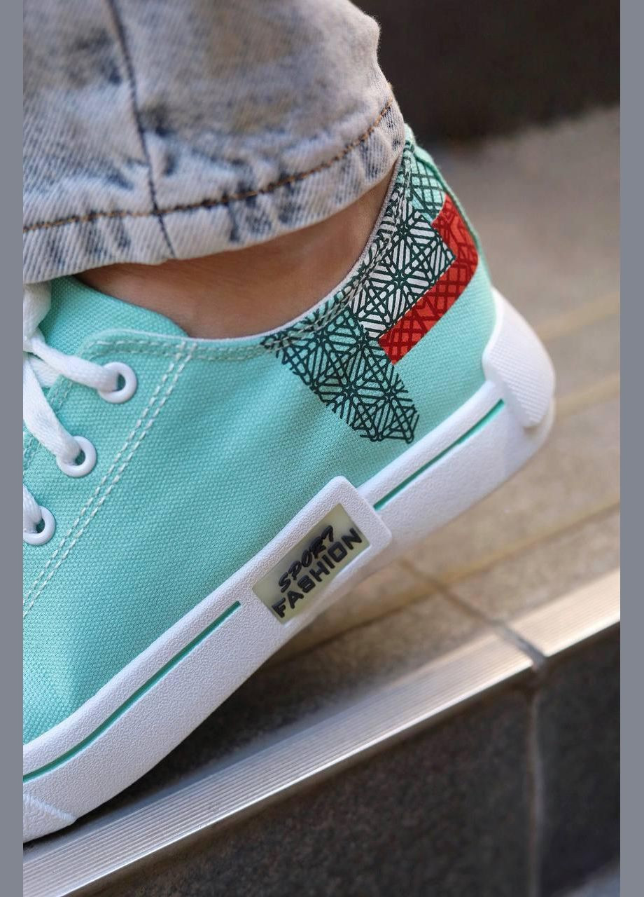 Зелені зеленого кольору на шнурівці Loretta Кеди жіночі