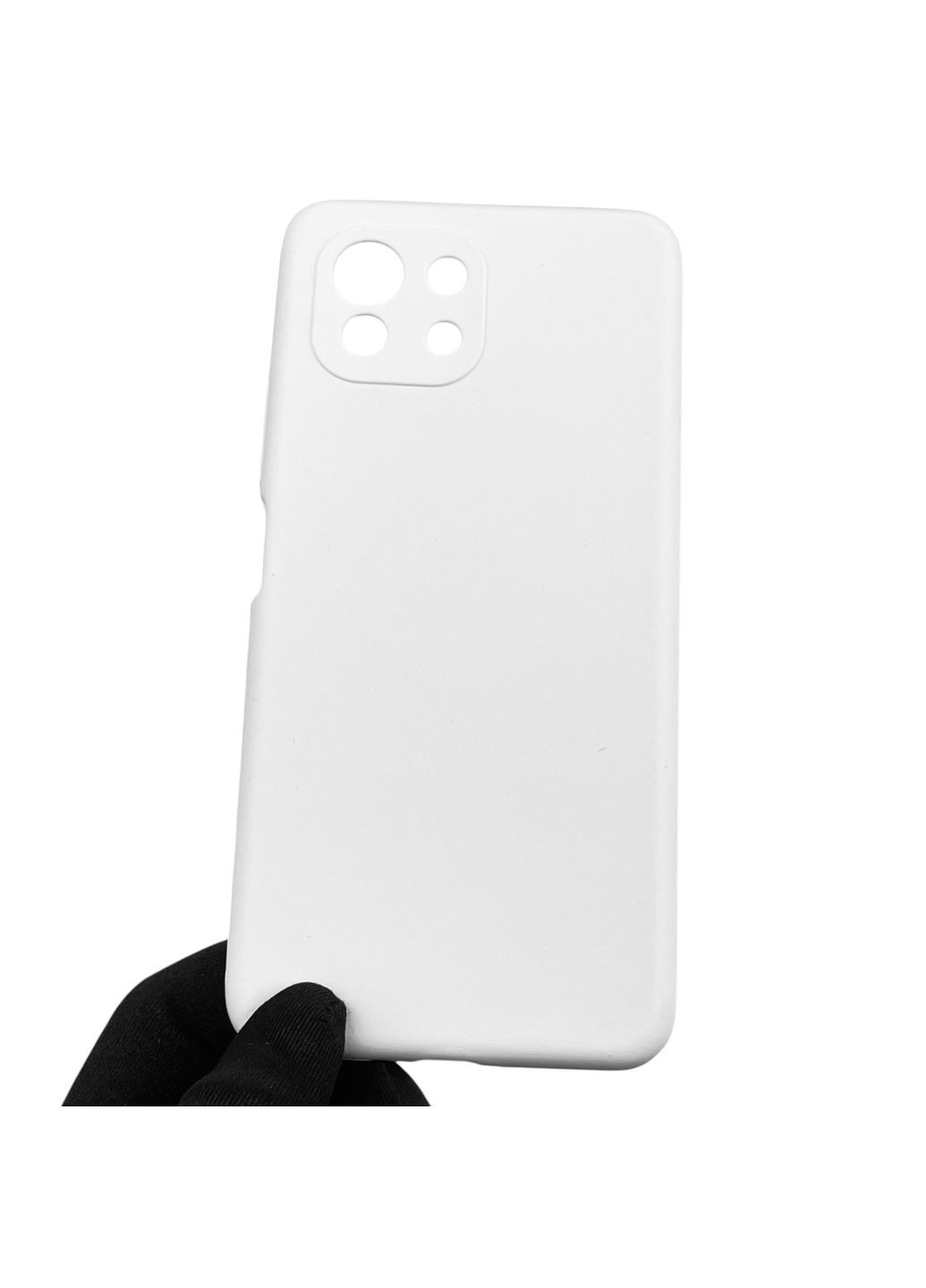 Чехол для Mi 11 Lite 5G NE силиконовый с микрофиброй нескользящий на сяоми ми 11 лайт 5г не белый Xiaomi (366390571)