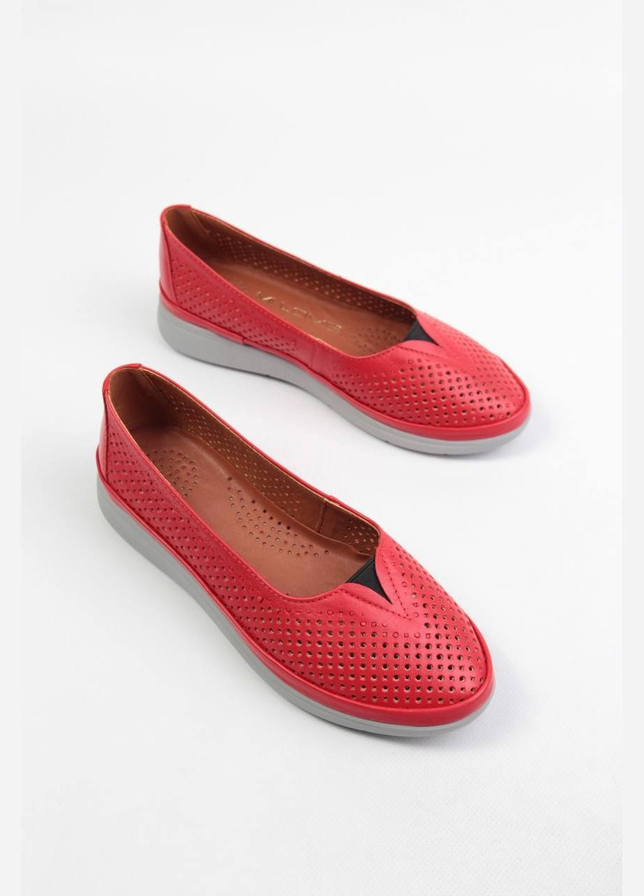 Женские балетки Benito | красные однотонные натуральная кожа (317356264)