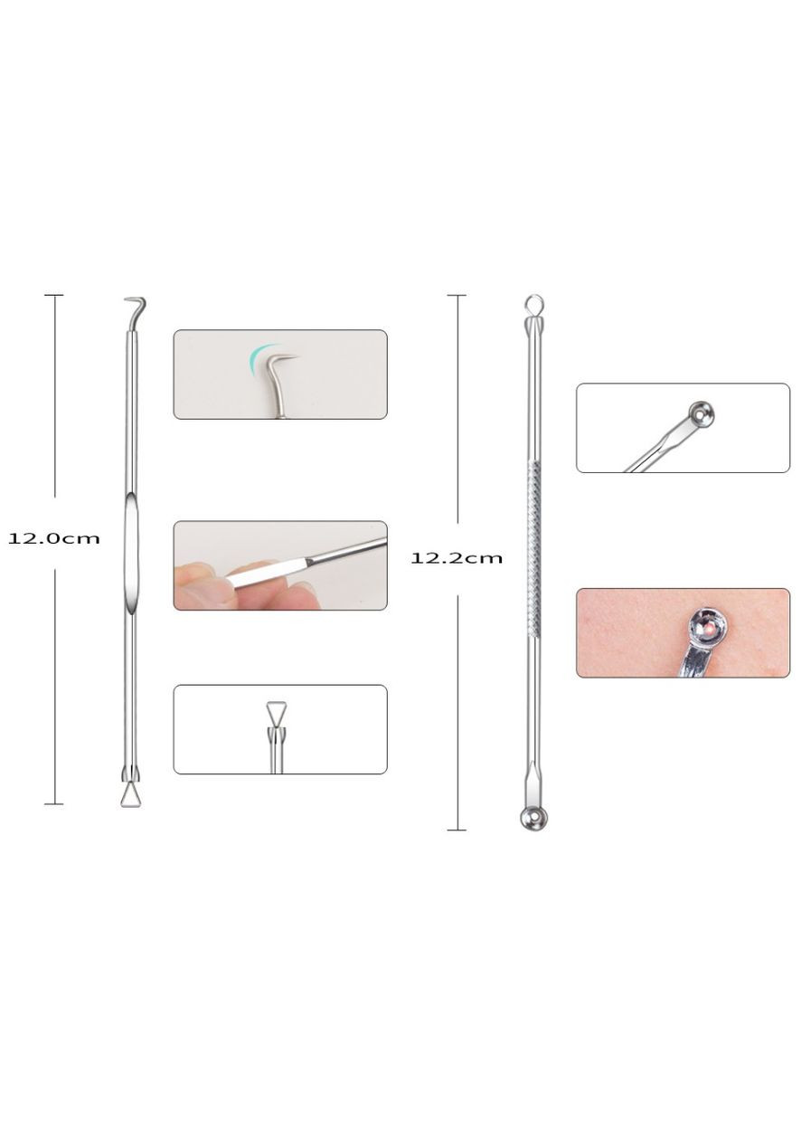 Набор для чистки пор лица и удаления прыщей, угрей, акне, 11 предметов в футляре JCD (311281218)