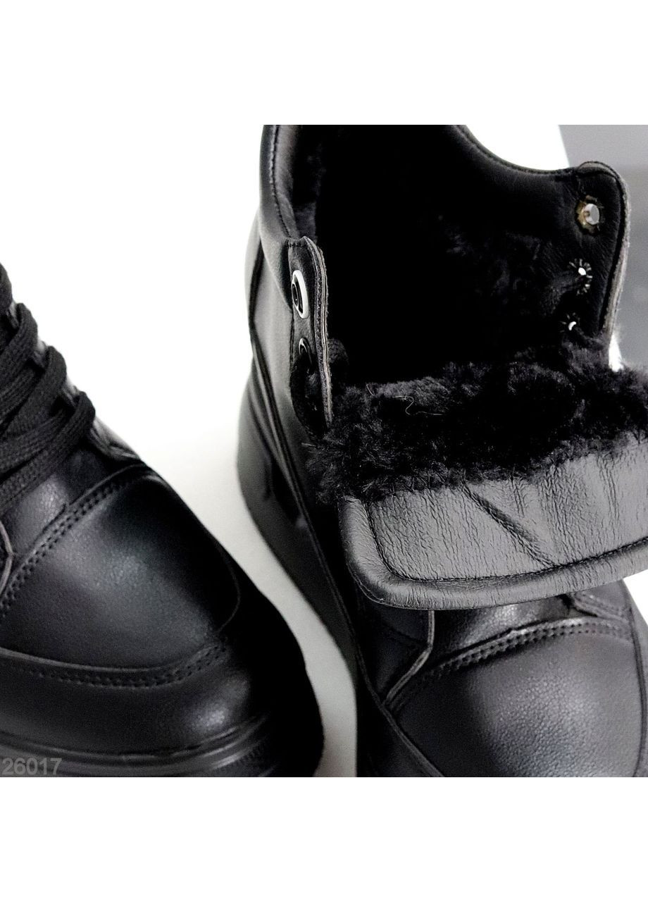 Зимние сникерсы No Brand чёрные зима (370368604)