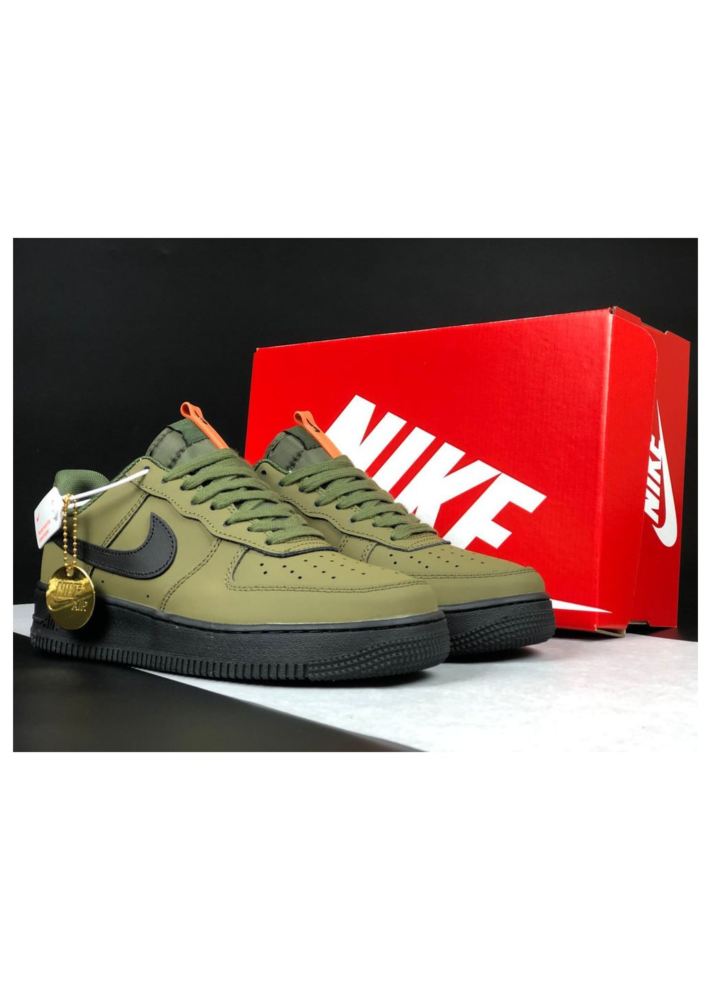 Оливковые (хаки) кроссовки мужские limited, вьетнам Nike Air Force 1