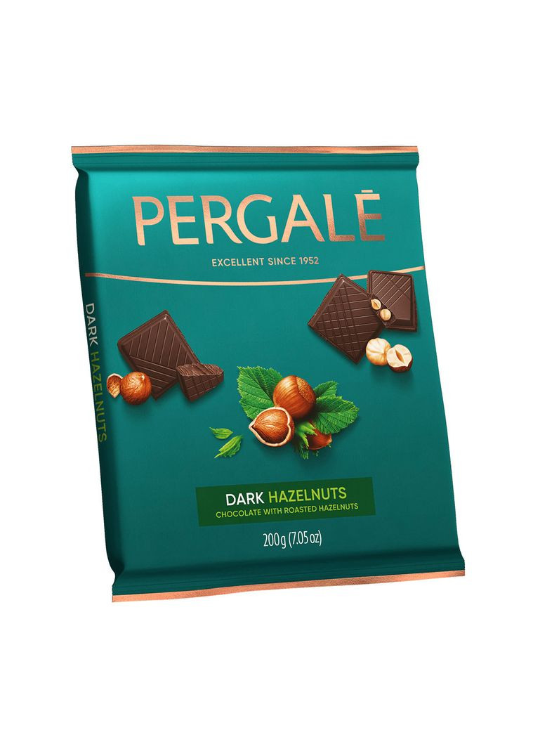 Чорний шоколад з цілими лісовими горіхами (ящик, 14х200г) PERGALE (362694422)