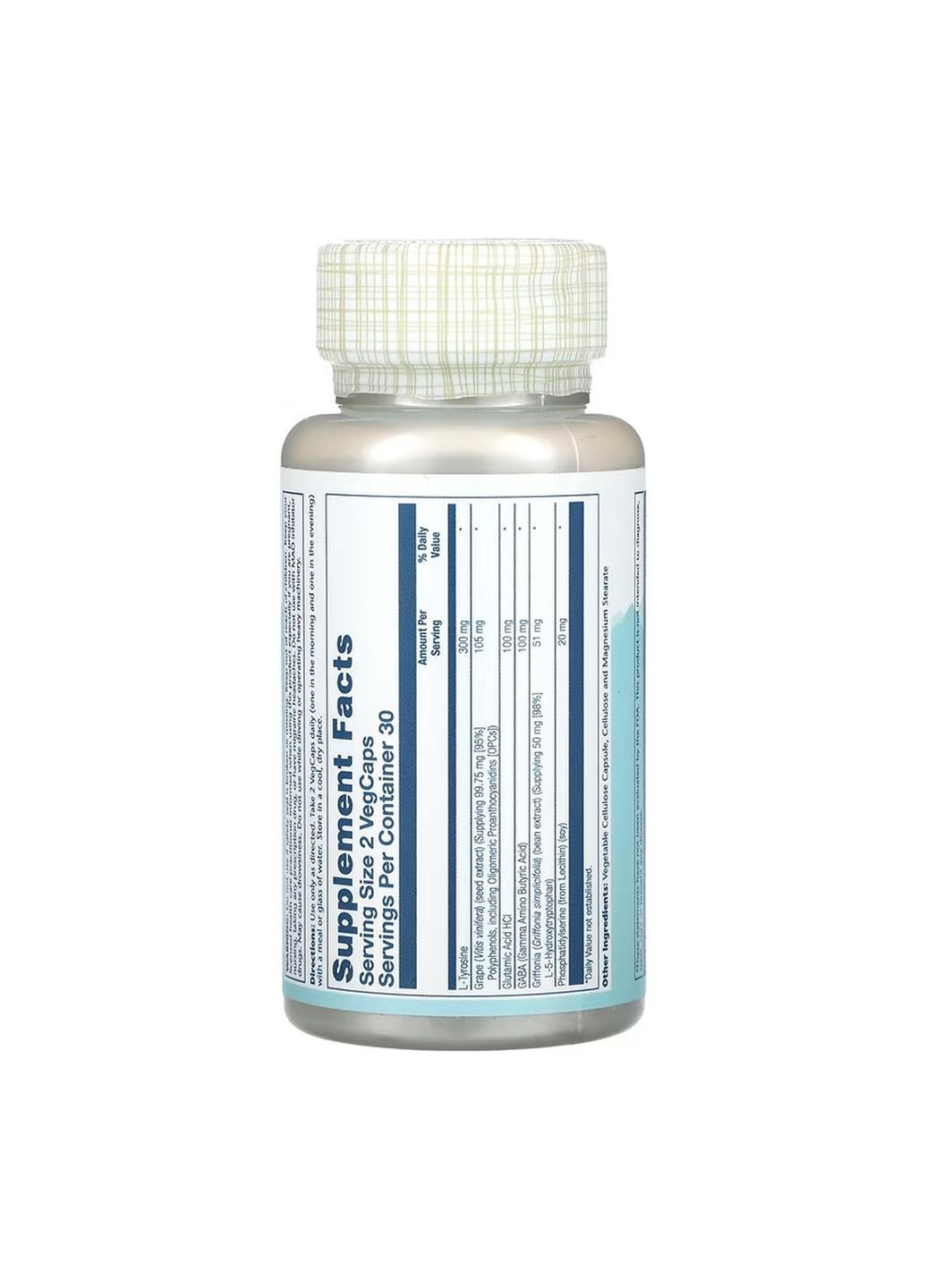 Биологически активная добавка для взрослых Focus для здоровья мозга 60 капсул Solaray (367956432)