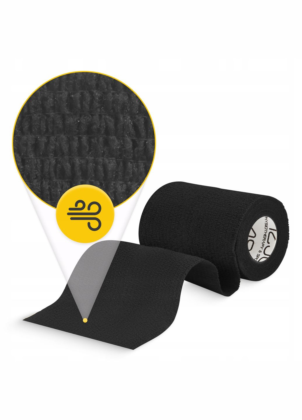 Когезійний бинт-бандаж Cohesive Bandage 10 см x 4.5 м еластичний, самоклеючий Black (P-5905973400862) 4FIZJO (336828821)