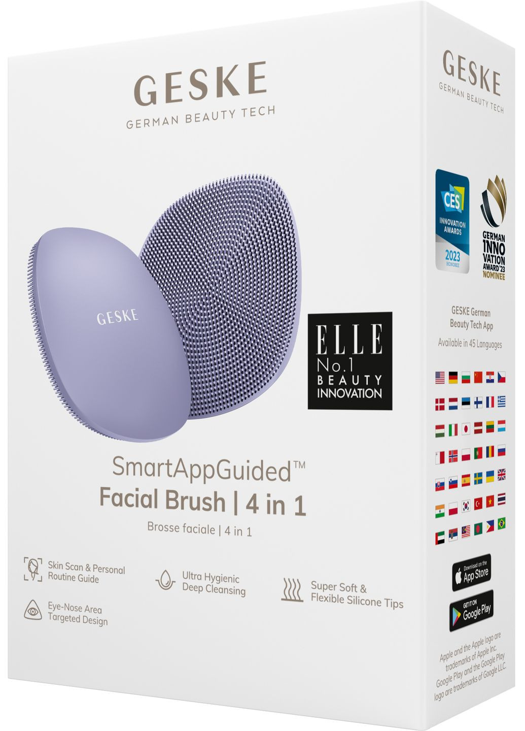 Щітка для обличчя Facial Brush 4в1 purple GESKE (341526043)