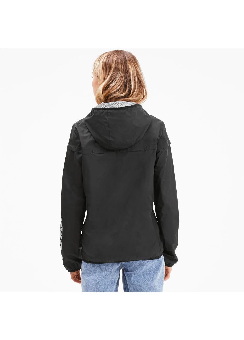 Чорна вітровка жіноча essentials hooded womens windbreaker black 582207-01 Puma