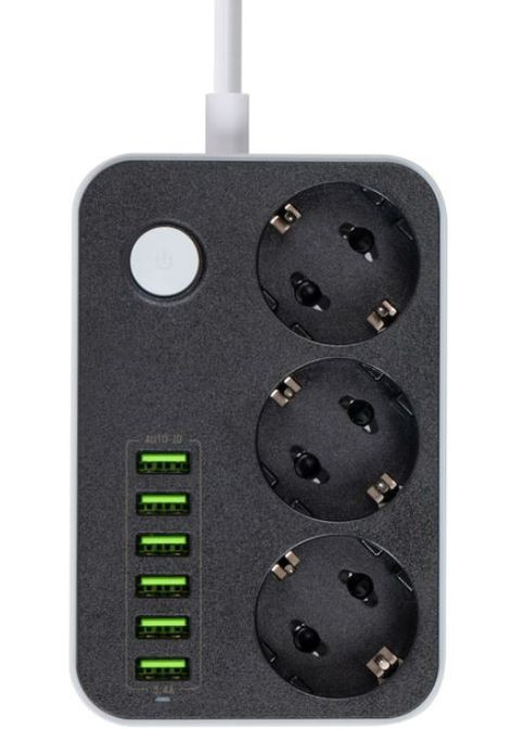 Сетевой фильтр-удлинитель СolorWay 3 розетки/6USB (CW-CHE36B) Colorway (339084083)