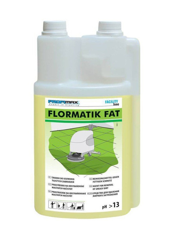 Засіб для видалення жиру з поверхонь PROFIMAX FLORMATIK FAT 1л концентрат, засіб для видалення жирних забруднень (3087) Lakma (269696474)