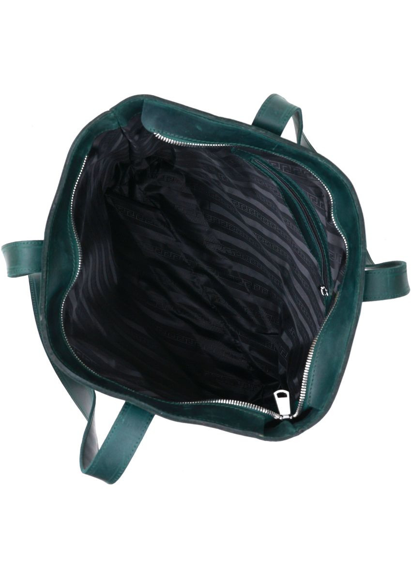 Кожаная винтажная женская сумка шоппер зеленый 16351 Shvigel (329195213)