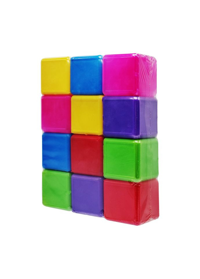 Дитячі пластикові кубики 05062 кольорові, 12 шт. Mtoys (364125871)