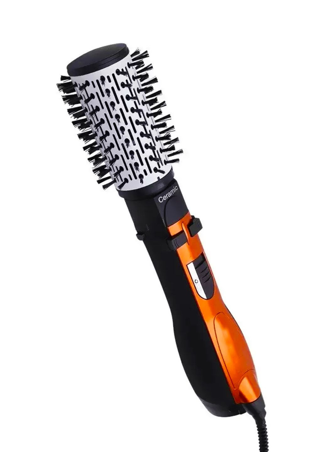 Фен-щетка для волос 3в1 с вращением 1000 Вт — стайлер, плойка, выпрямитель с насадками, ионизацией и керамическим покрытием. Україна (362272062)