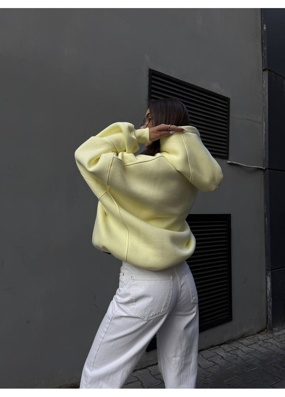 Худой женский с капюшоном на флисе желтого цвета 35202 Fashion (363318318)