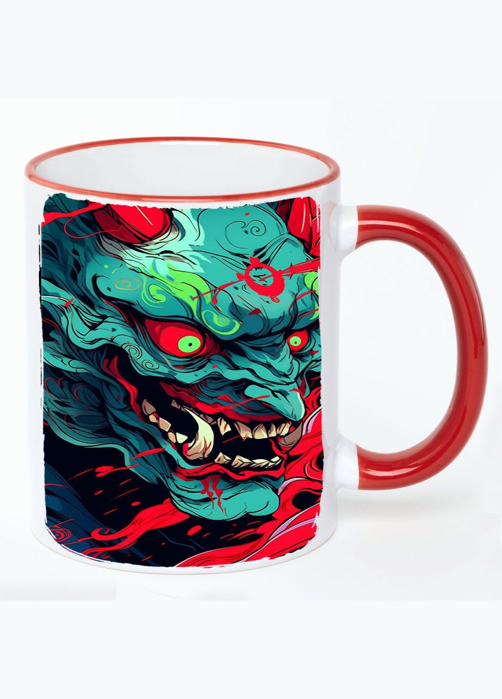 Чашка Japan (кухоль, кухоль) #001 Біла з Червоною ручкою 330 мл No Brand (322712873)