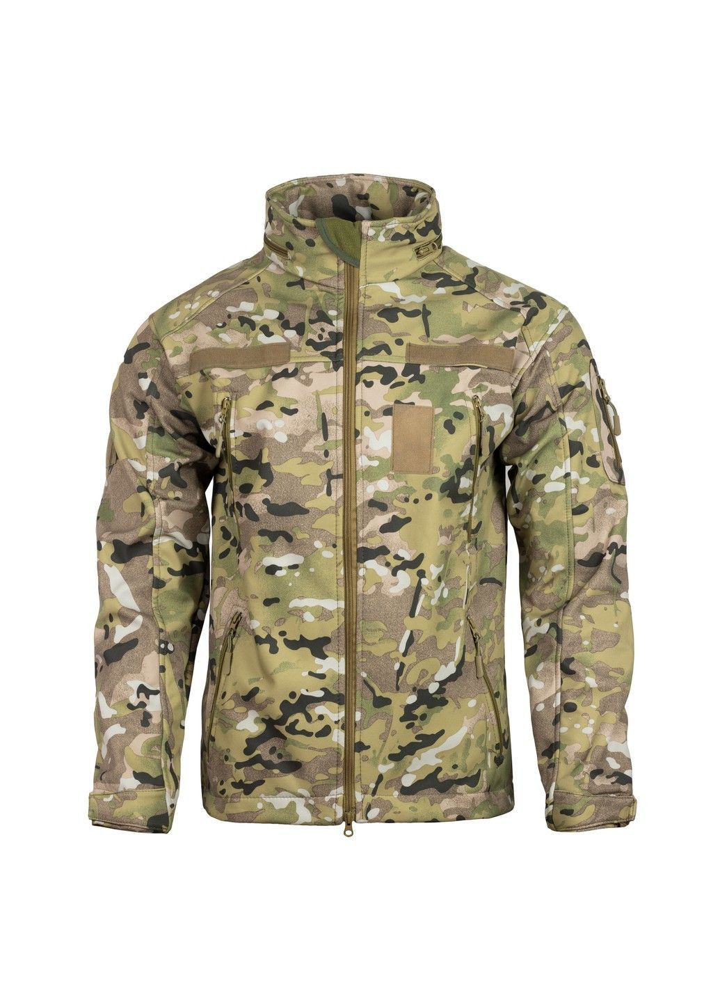Комбінована демісезонна куртка з липучками для шевронів softshell multicam Vik-Tailor